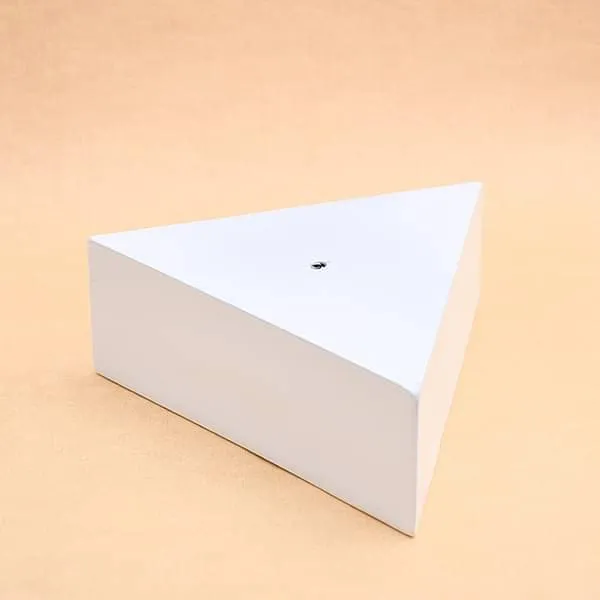 11 inch (28 cm) SML-007 Triangle Fiberglass Planter (White)