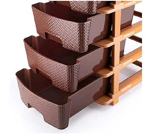 1182 Plastic Modular Drawer 4 Tier Organisers