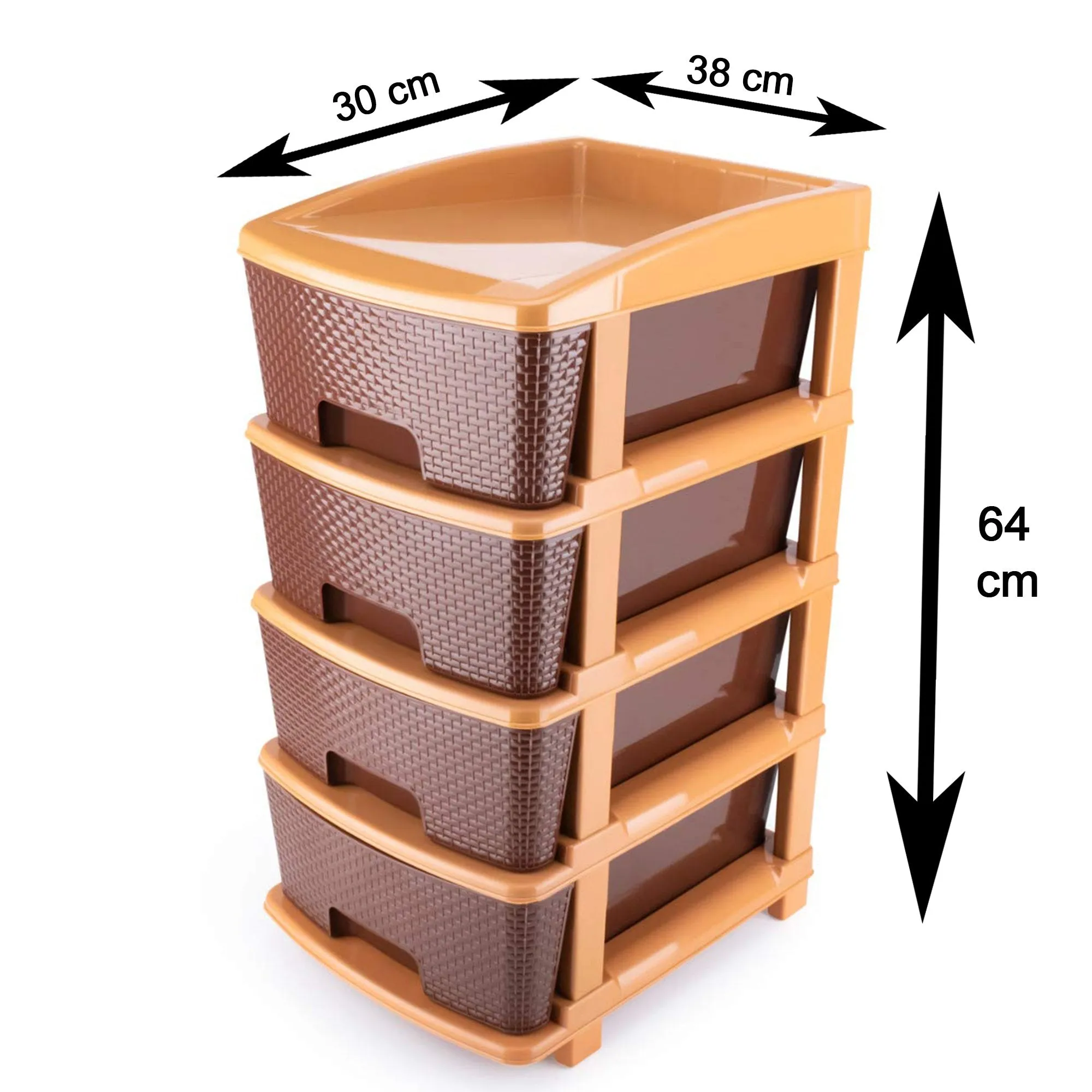1182 Plastic Modular Drawer 4 Tier Organisers