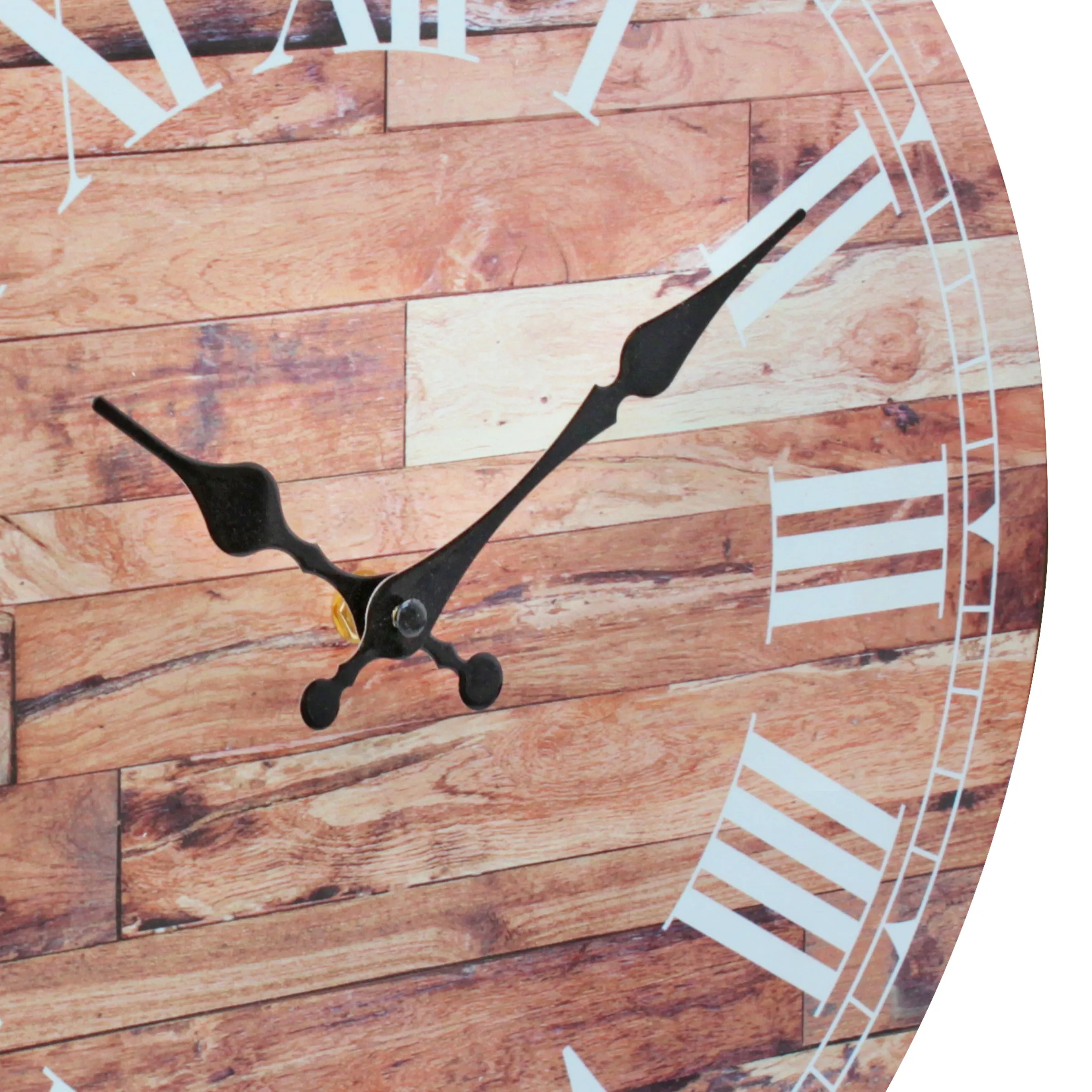 14” Roman Numeral Wooden MDF Wall Clock