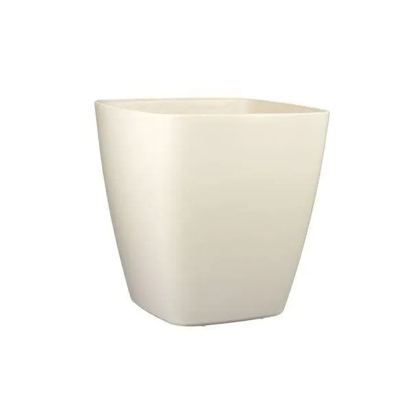 15.5 inch (39 cm) GW 09 Square Plastic Planter (Ivory)