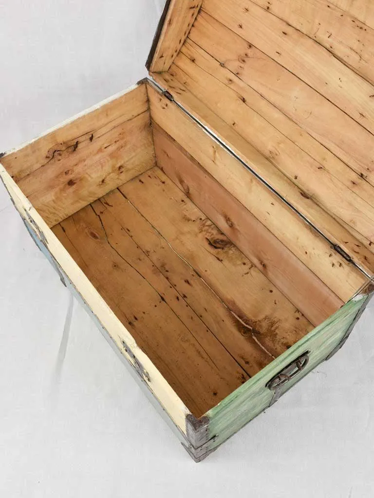 19th century travel trunk - multicolor