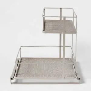 2 Tier Slide Out Under Vanity Brushed Nickel - Brightroom