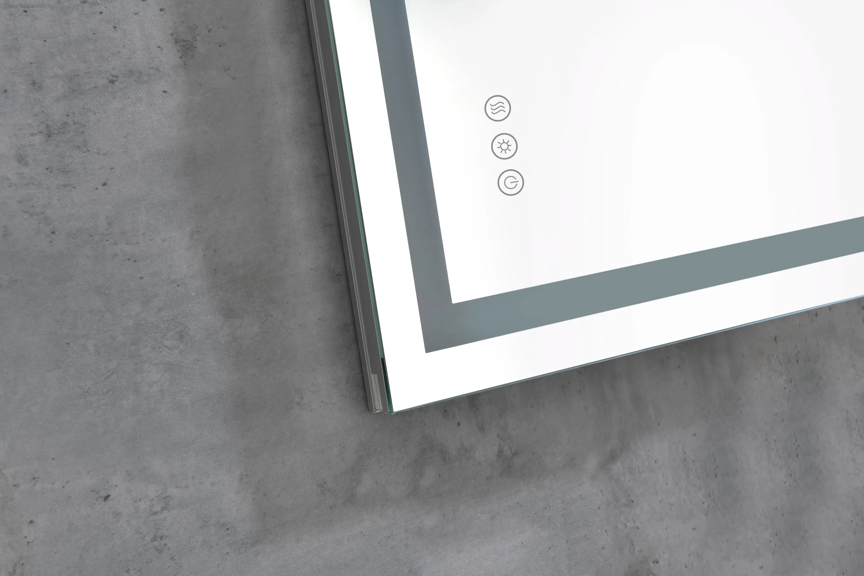 32*24 LED Lighted Bathroom Wall Mounted Mirror with High Lumen Anti-Fog Separately Control Dimmer Function
