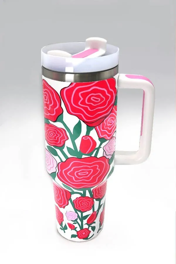 40oz STAINLESS STEEL TUMBLER ALL STYLES | TB40OZ: MAMA CHECKER FUCHSIA