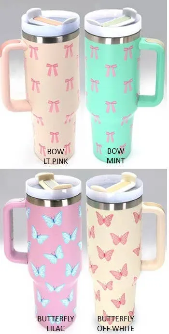 40oz STAINLESS STEEL TUMBLER ALL STYLES | TB40OZ: MAMA CHECKER FUCHSIA