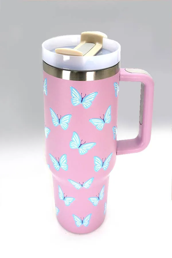 40oz STAINLESS STEEL TUMBLER ALL STYLES | TB40OZ: MAMA CHECKER FUCHSIA