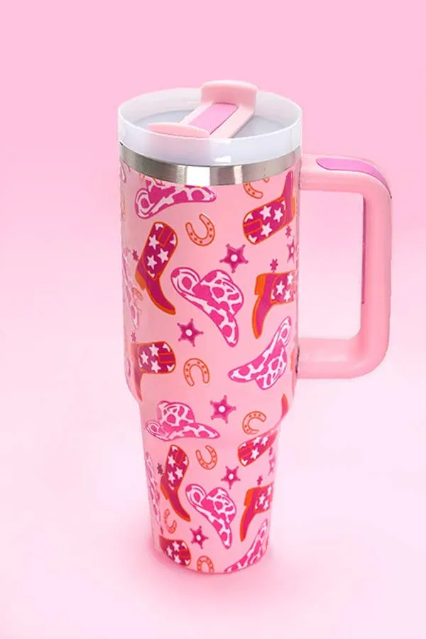 40oz STAINLESS STEEL TUMBLER ALL STYLES | TB40OZ: MAMA CHECKER FUCHSIA