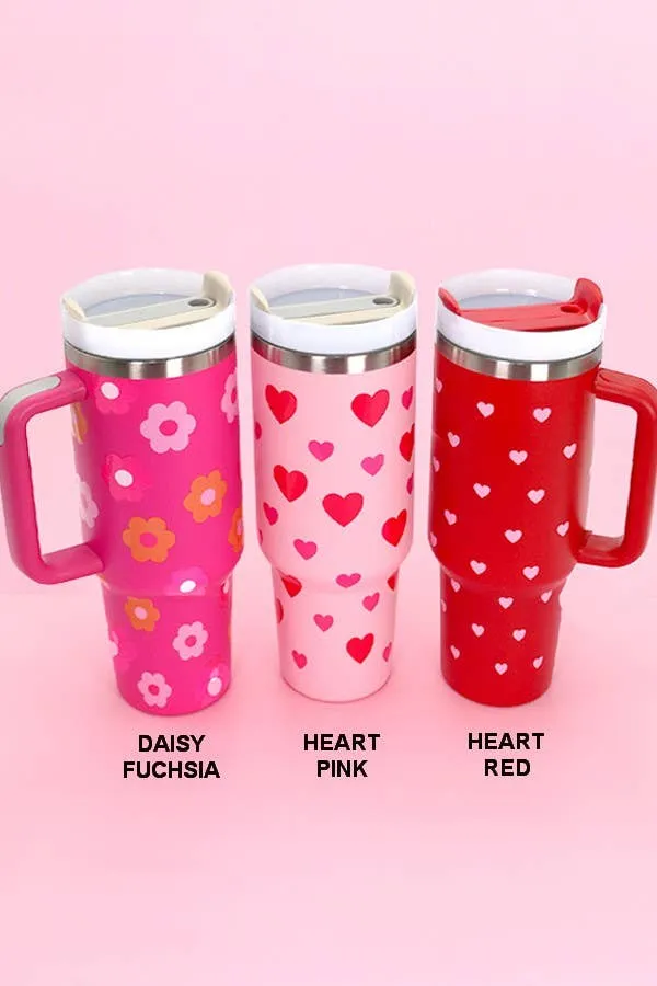 40oz STAINLESS STEEL TUMBLER ALL STYLES | TB40OZ: MAMA CHECKER FUCHSIA
