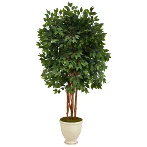 5.5’ Super Deluxe Ficus Artificial Tree in Decorative Urn