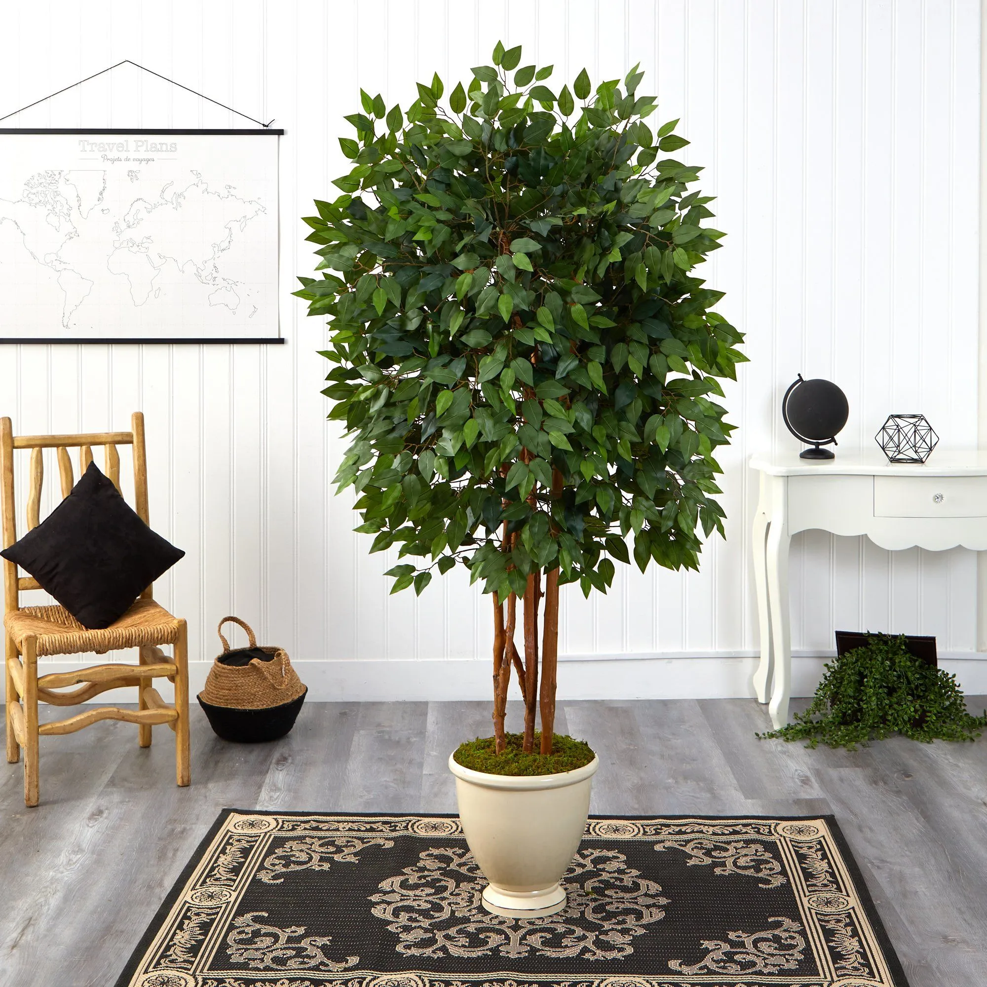 5.5’ Super Deluxe Ficus Artificial Tree in Decorative Urn