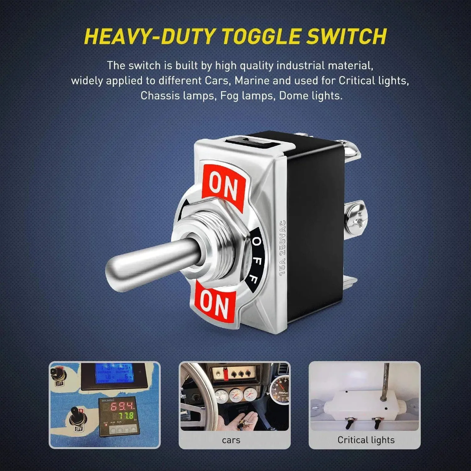 5Pack 6Pin ON-OFF-ON DPDT Toggle Switch