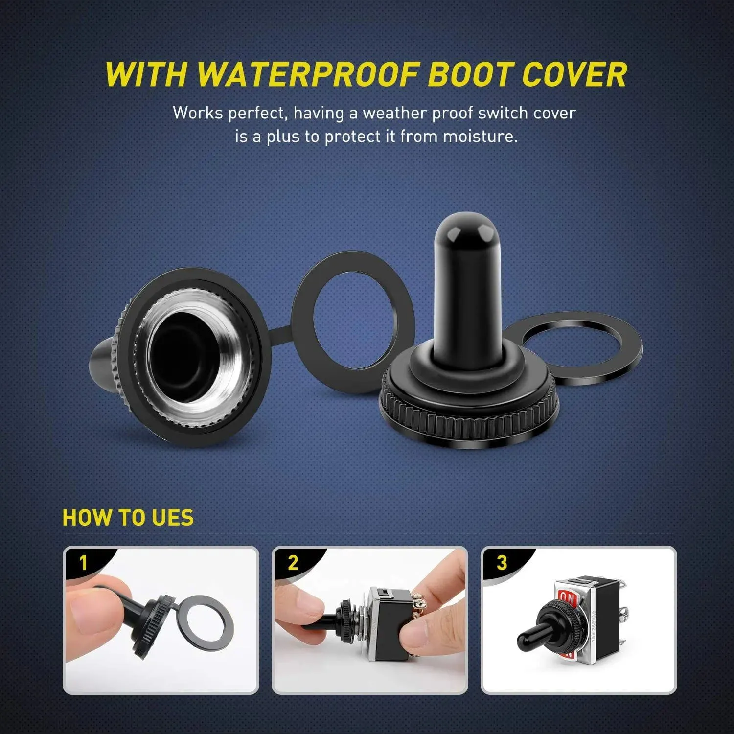 5Pack 6Pin ON/Off/ON/Off DPDT Toggle Switch