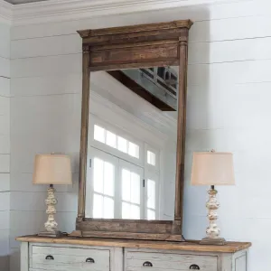 6' Aged Elm Framed Mirror