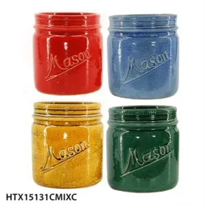 8" Mason Jar Olive Green