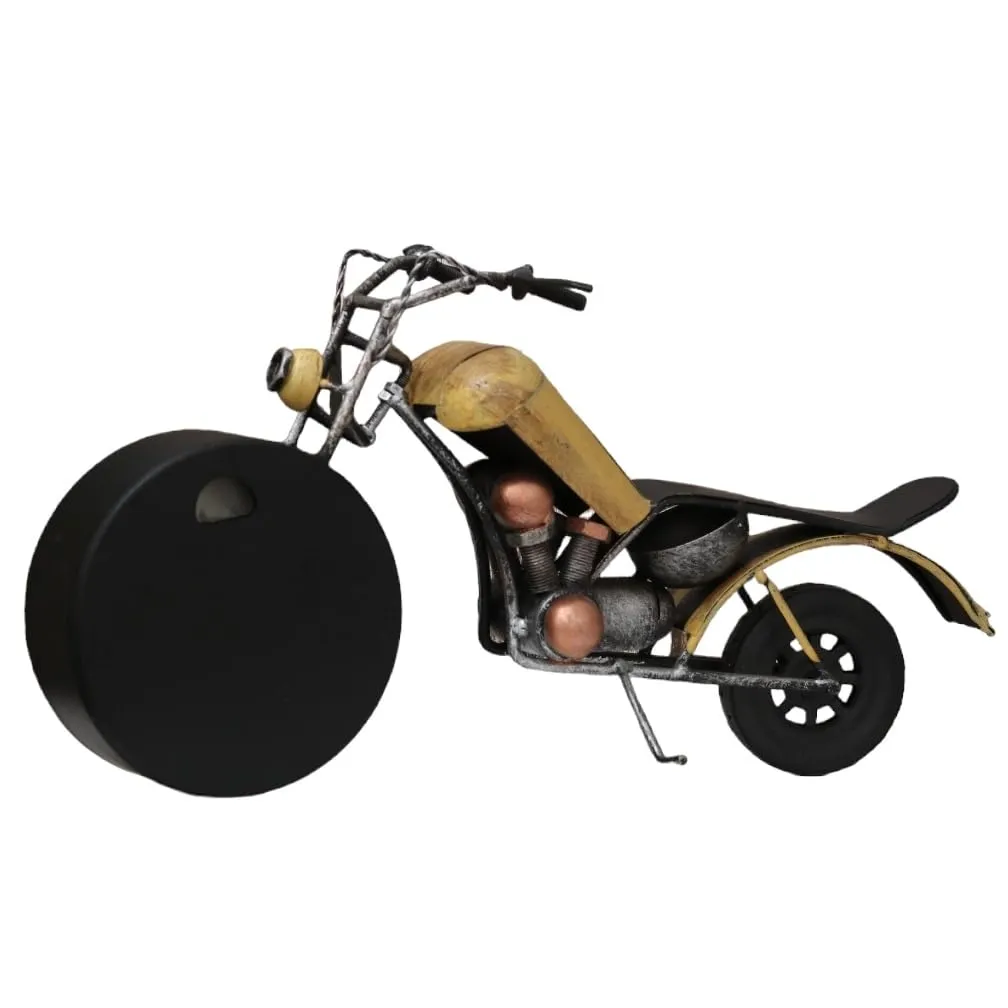 Antique Bike Design Table Clock- Yellow