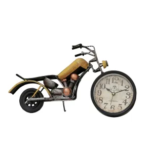 Antique Bike Design Table Clock- Yellow