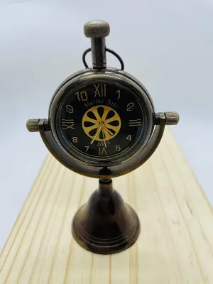 Antique Brass Desk and Table Clock Antique Clock for Home and Office Table Decor Clock