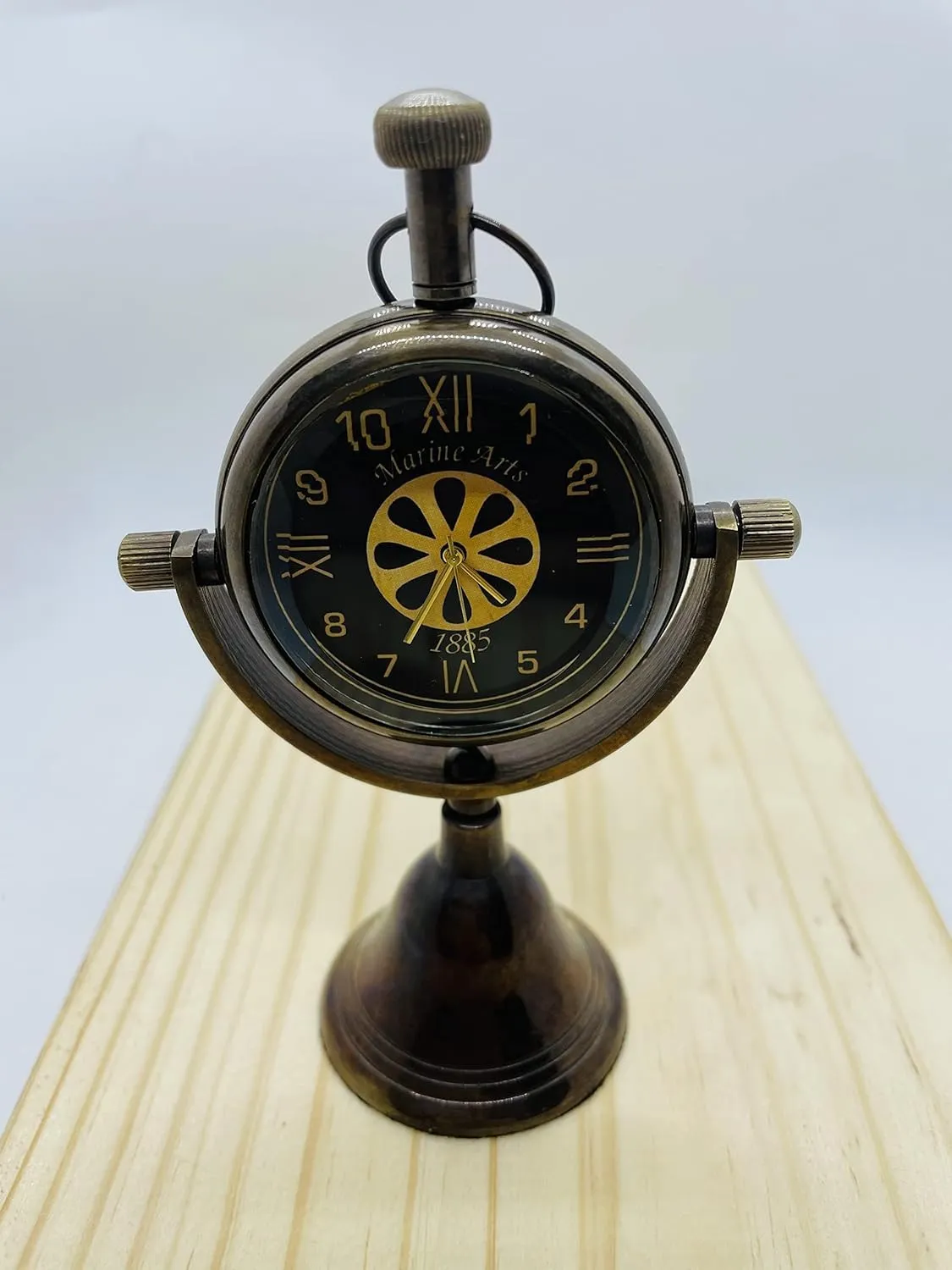 Antique Brass Desk and Table Clock Antique Clock for Home and Office Table Decor Clock