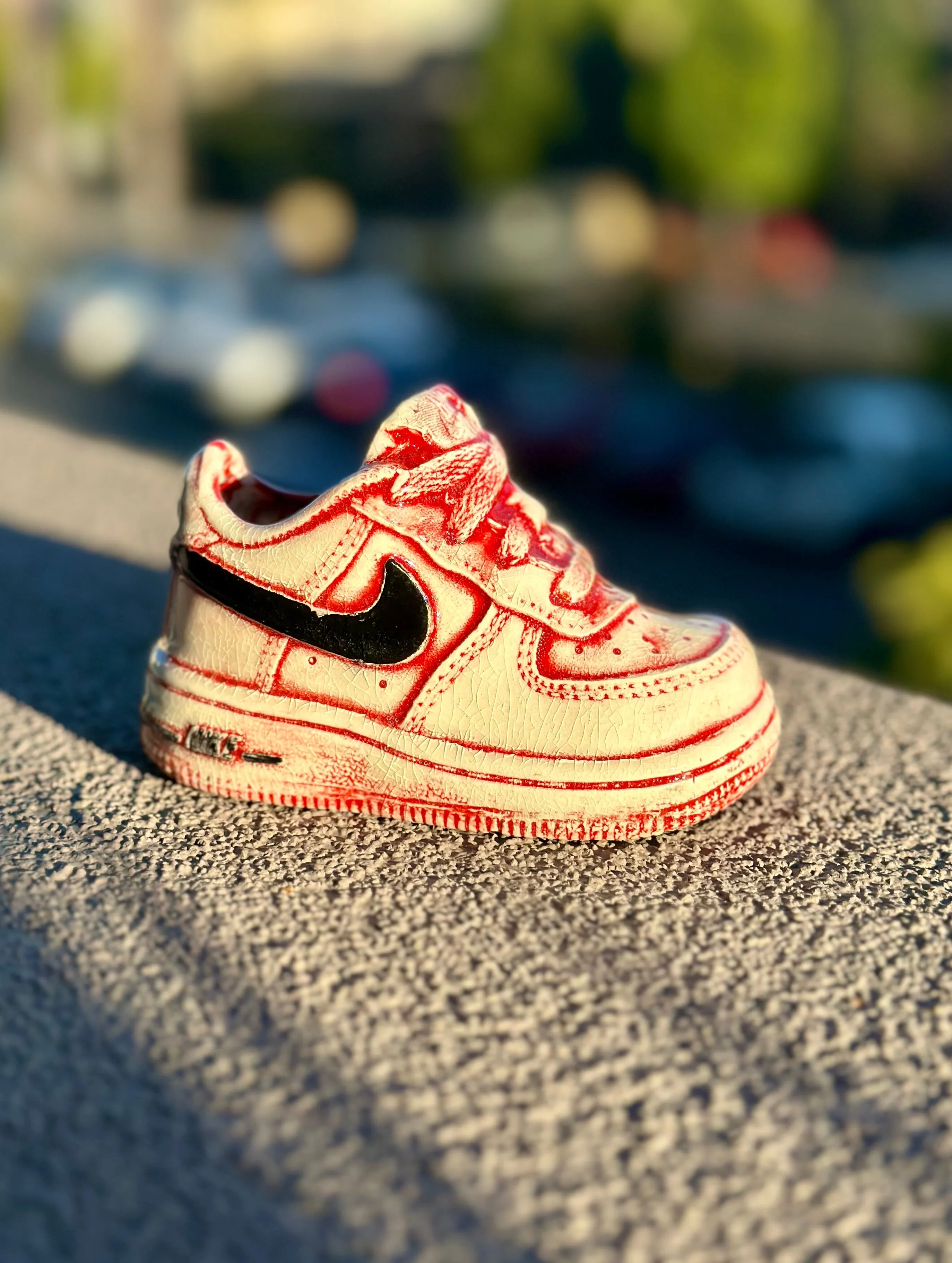 Baby AF1 Blk & Red