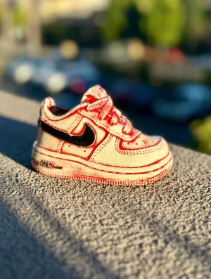 Baby AF1 Blk & Red