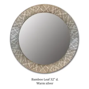 Bamboo Mirror Shown in Warm Silver by Blindspot Mirrors Deborah Childress