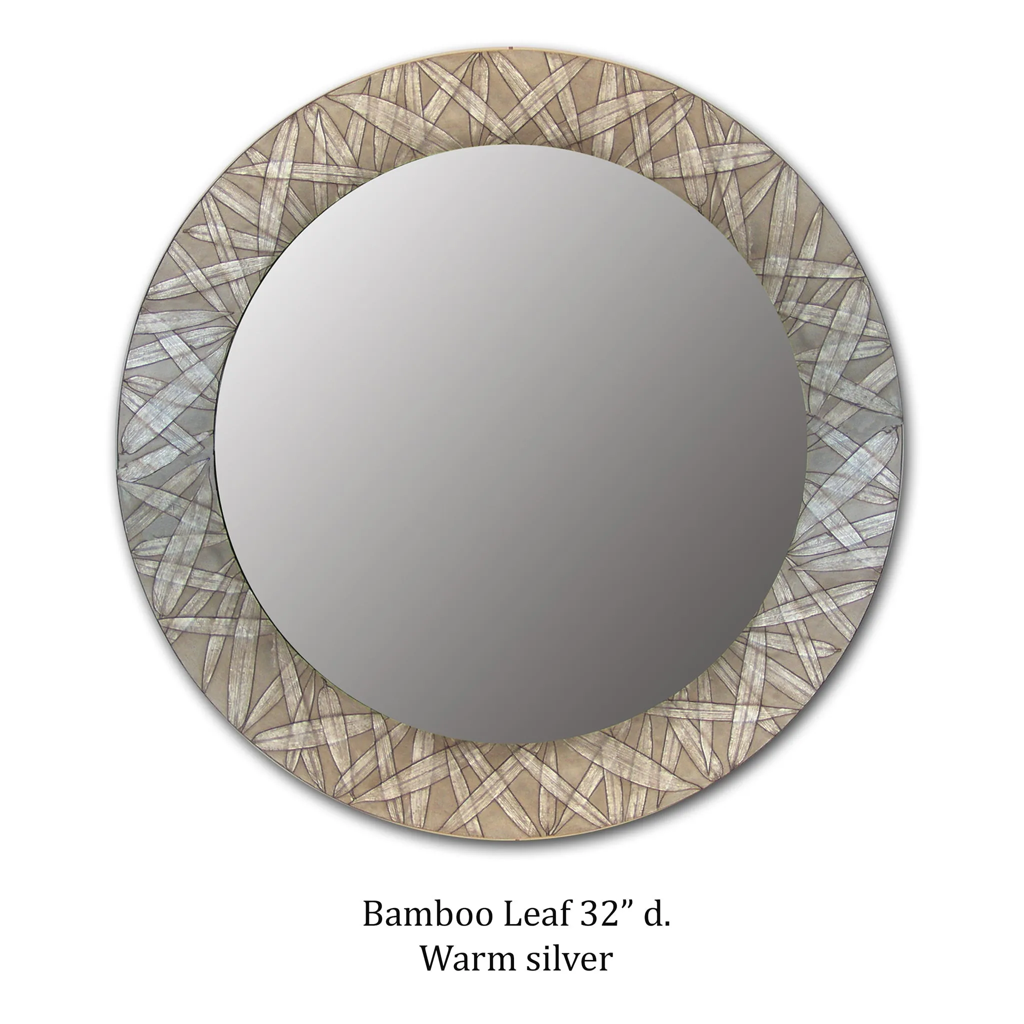 Bamboo Mirror Shown in Warm Silver by Blindspot Mirrors Deborah Childress