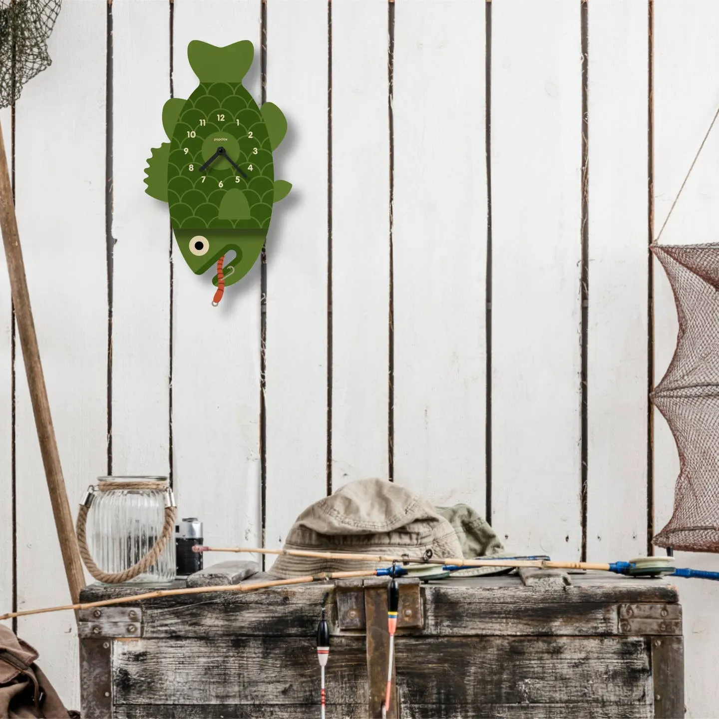 Bass Wooden Pendulum Clock by Popclox