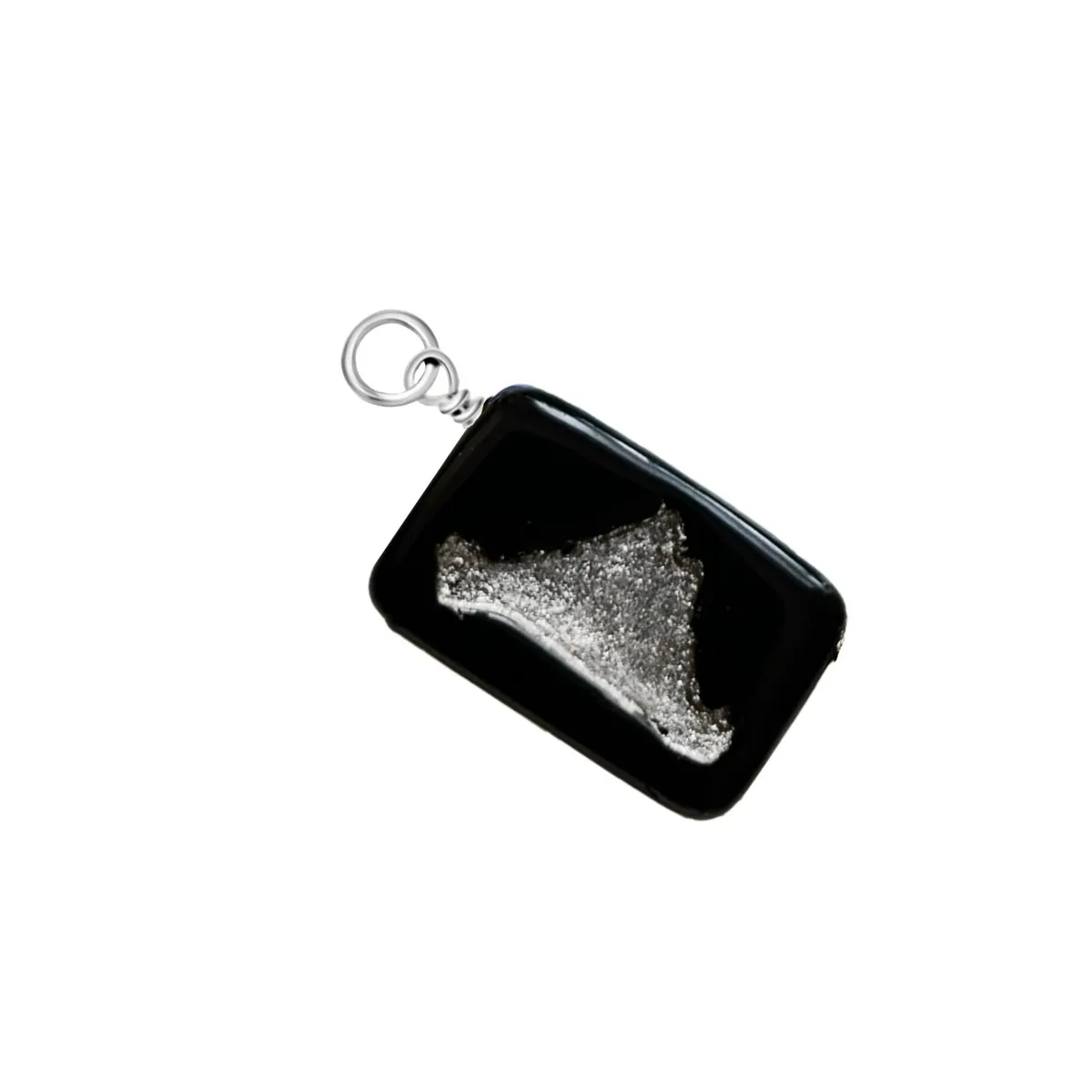 Black Martha's Vineyard Glass Charm