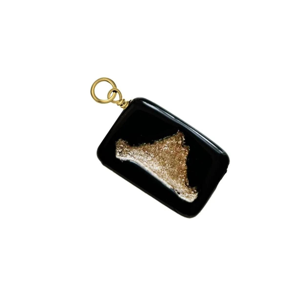 Black Martha's Vineyard Glass Charm
