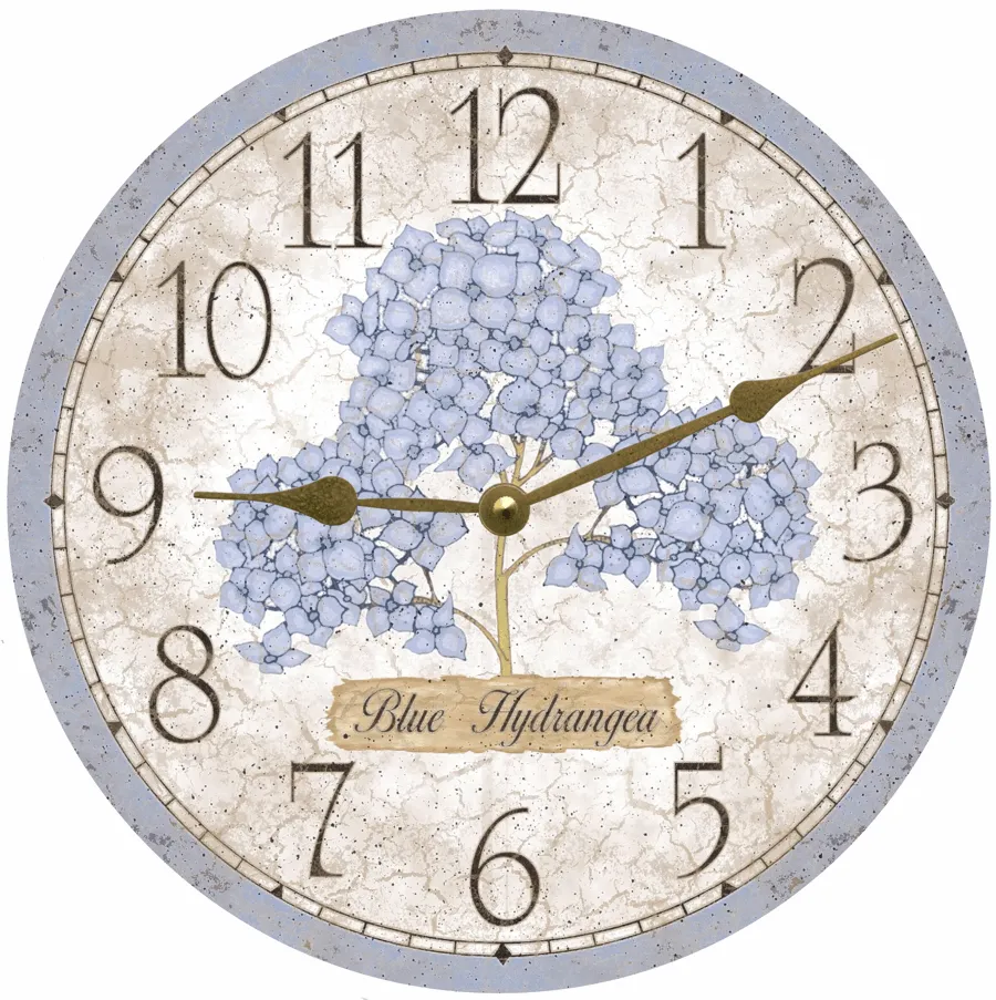 Blue Hydrangea Flower Clock