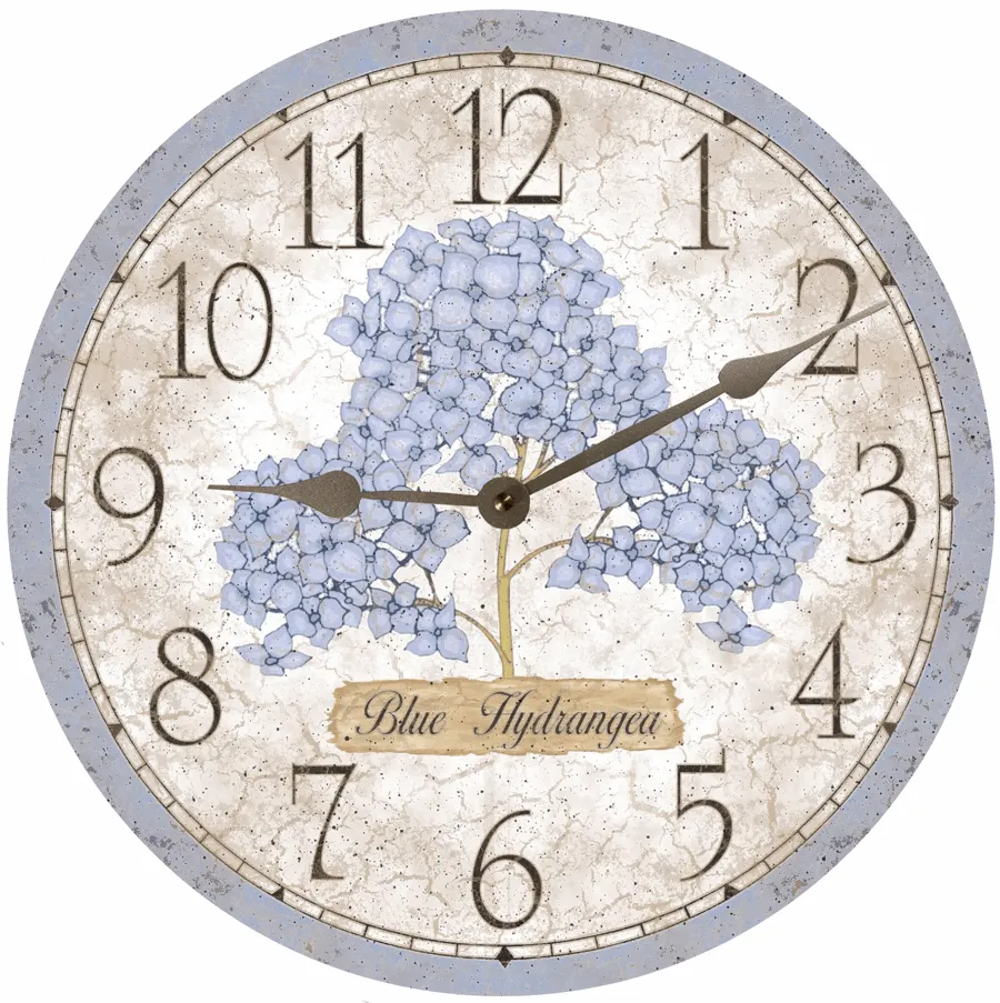 Blue Hydrangea Flower Clock