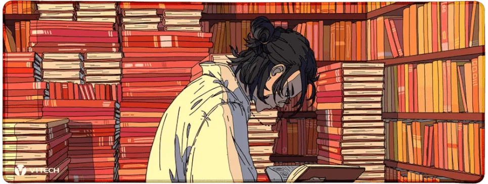 Book Hoarder Large Mouse Pad