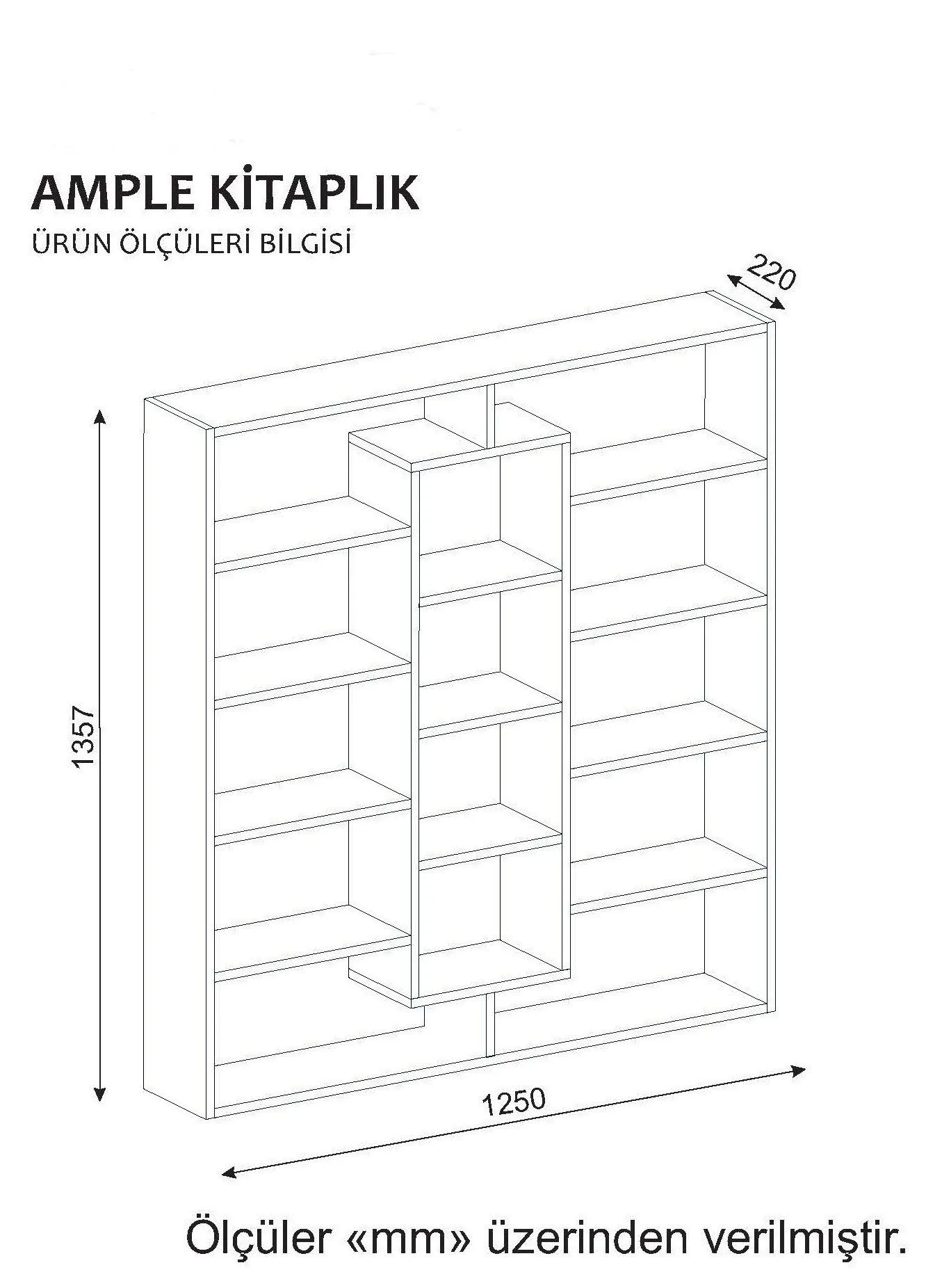 Bookshelf Ample - Walnut