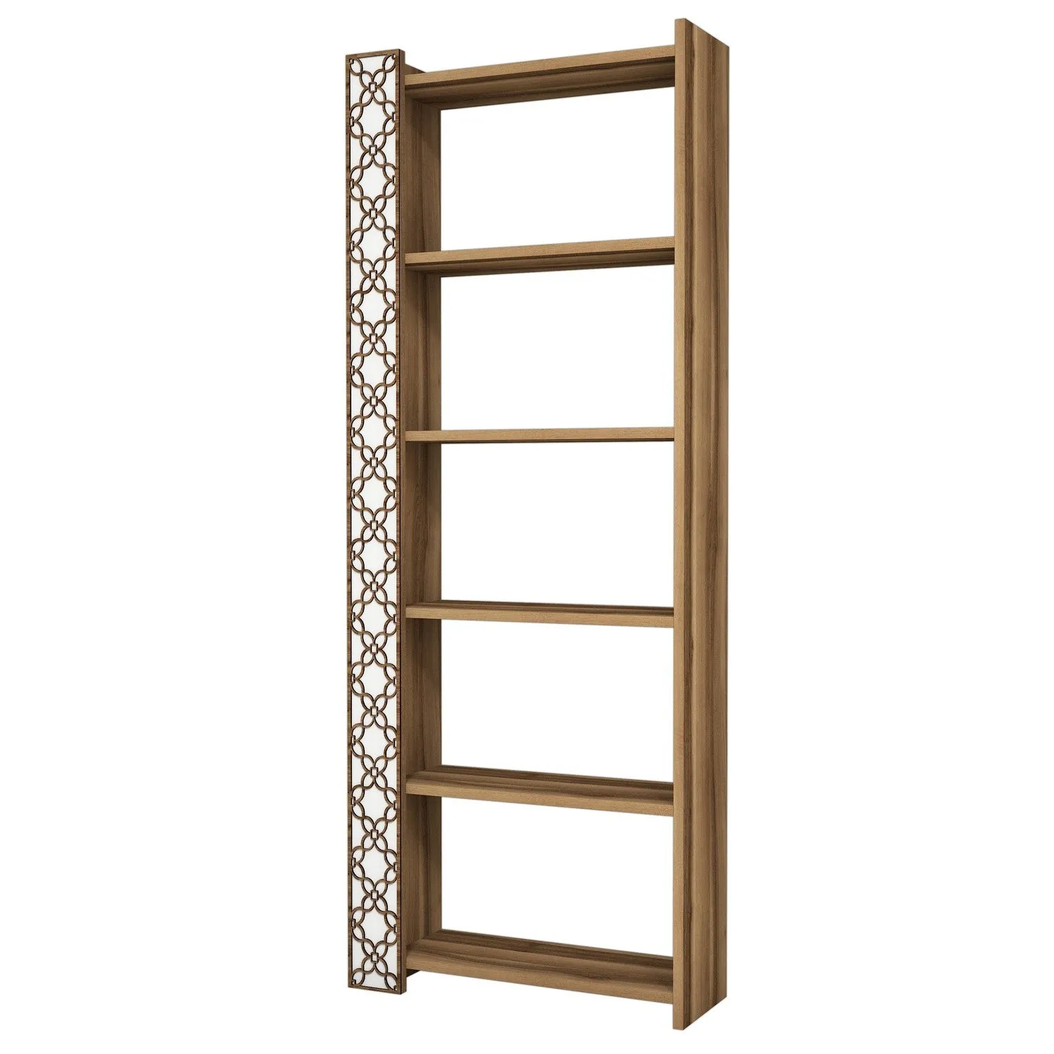 Bookshelf City - Walnut, White