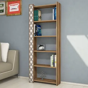 Bookshelf City - Walnut, White