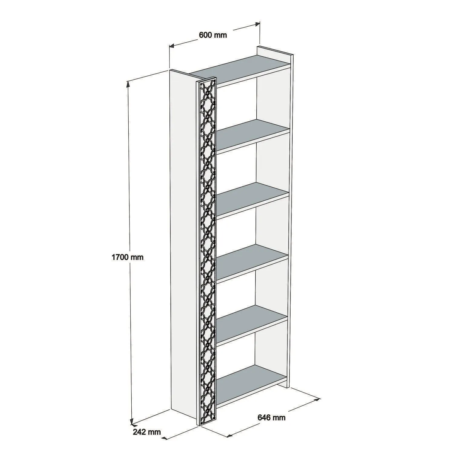 Bookshelf City - Walnut, White