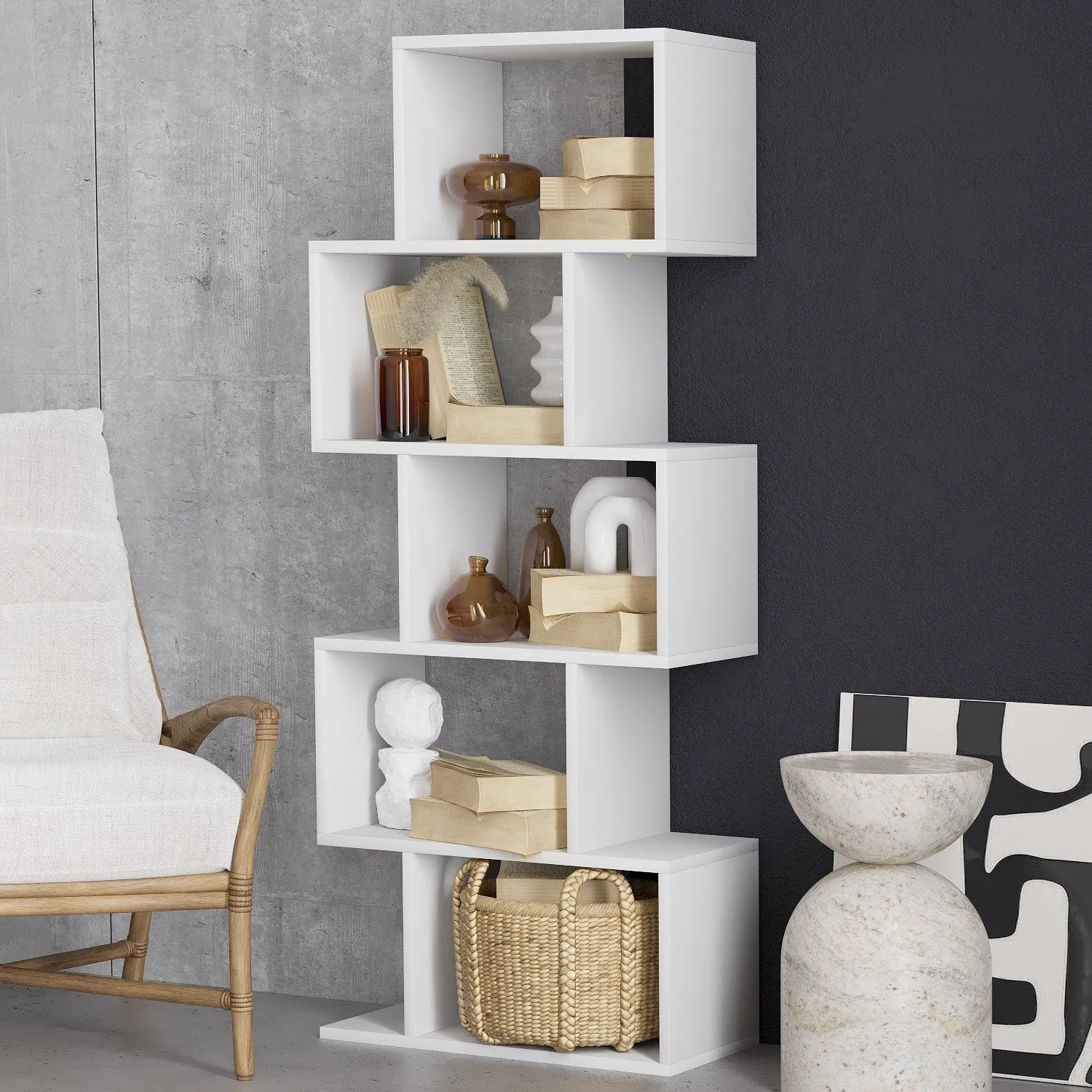 Bookshelf Meriç - White