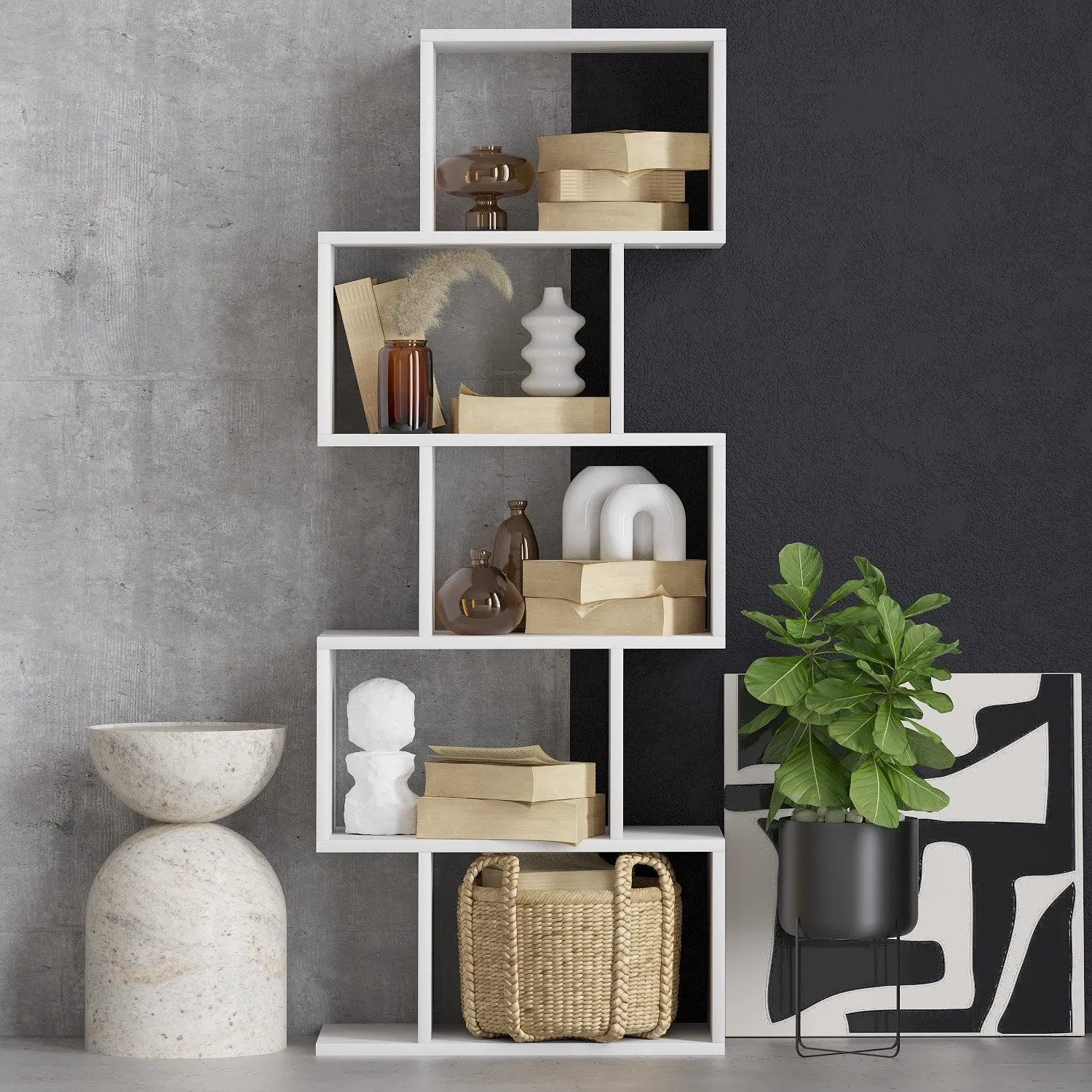 Bookshelf Meriç - White