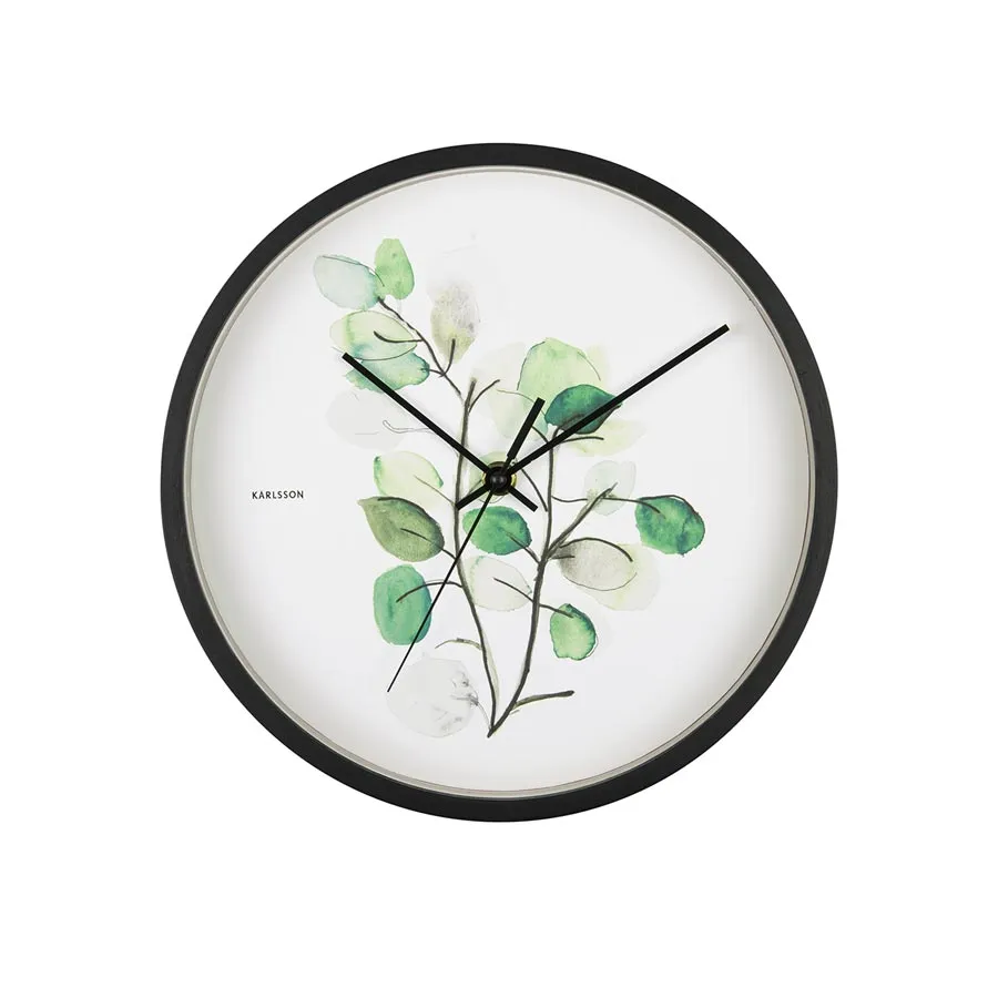 Botanical Eucalyptus Wall Clock (26cm)