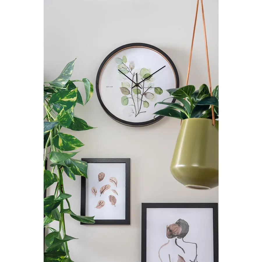 Botanical Eucalyptus Wall Clock (26cm)