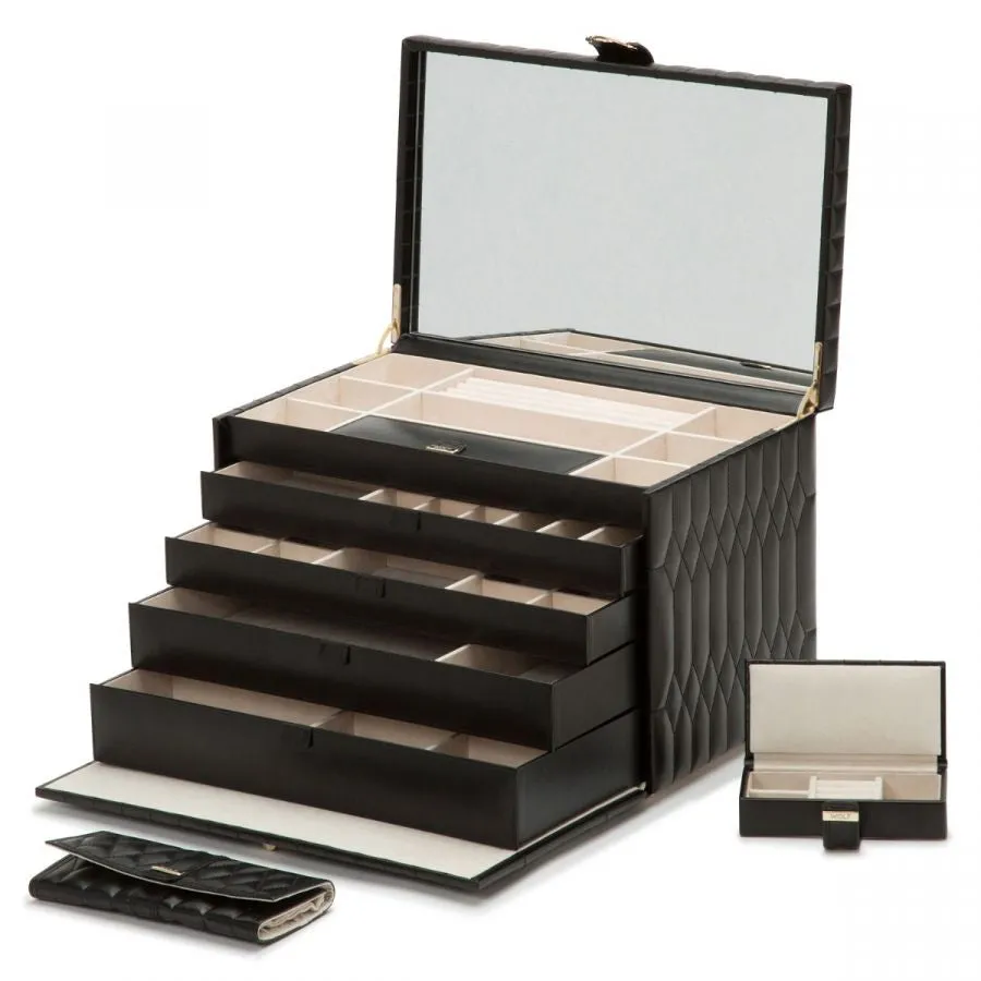 Caroline Extra Large Jewelry Box (Black)