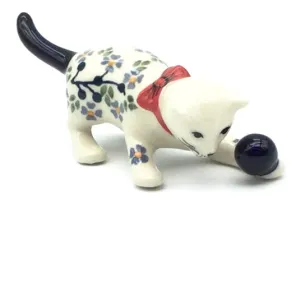 Cat Playing-Miniature in Blue Meadow