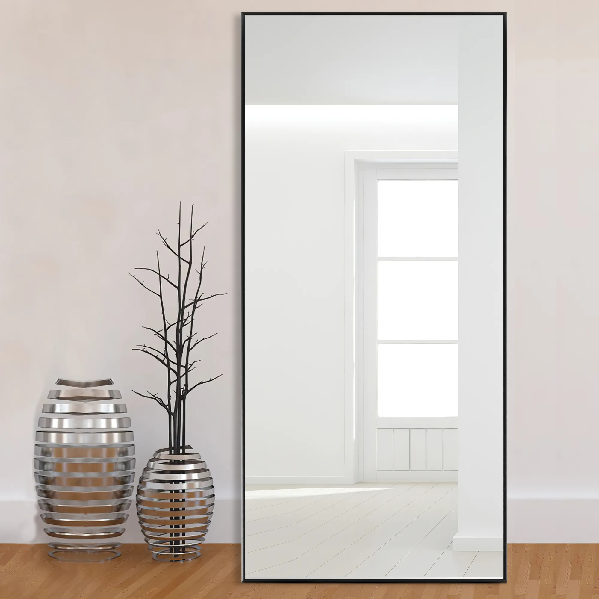 Chloe 71" x 31" Metal Framed Full Length Free-standing Mirror