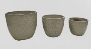 Classic Cream Artisan Planters (Set of 3)