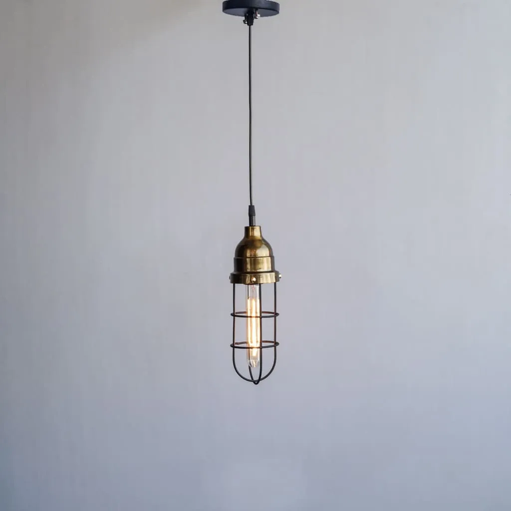 Clh125 Gold Cage Industrial Pendant Lighting