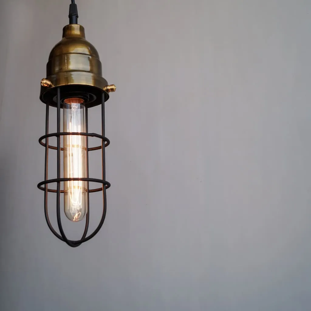 Clh125 Gold Cage Industrial Pendant Lighting