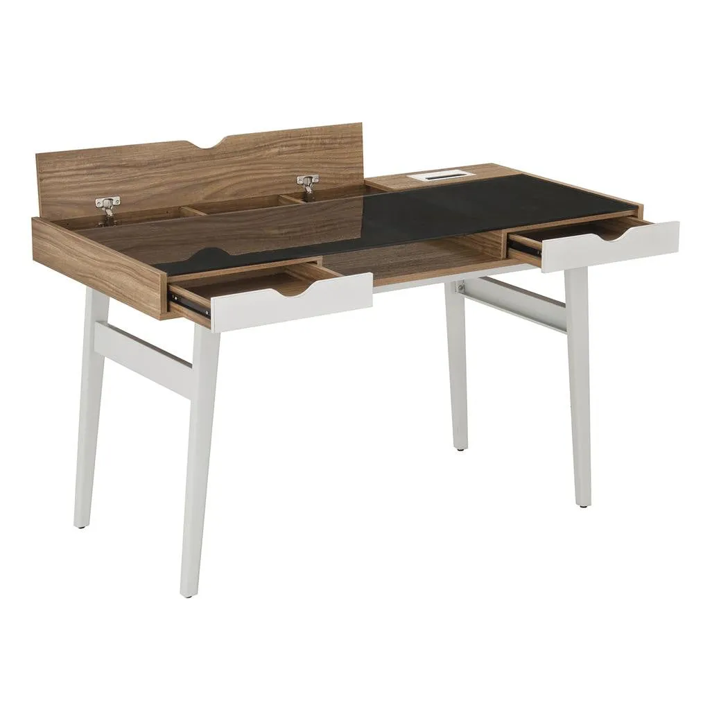 Compact Computer Desk with Multiple Storage