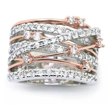 Crystal Crossover Ring