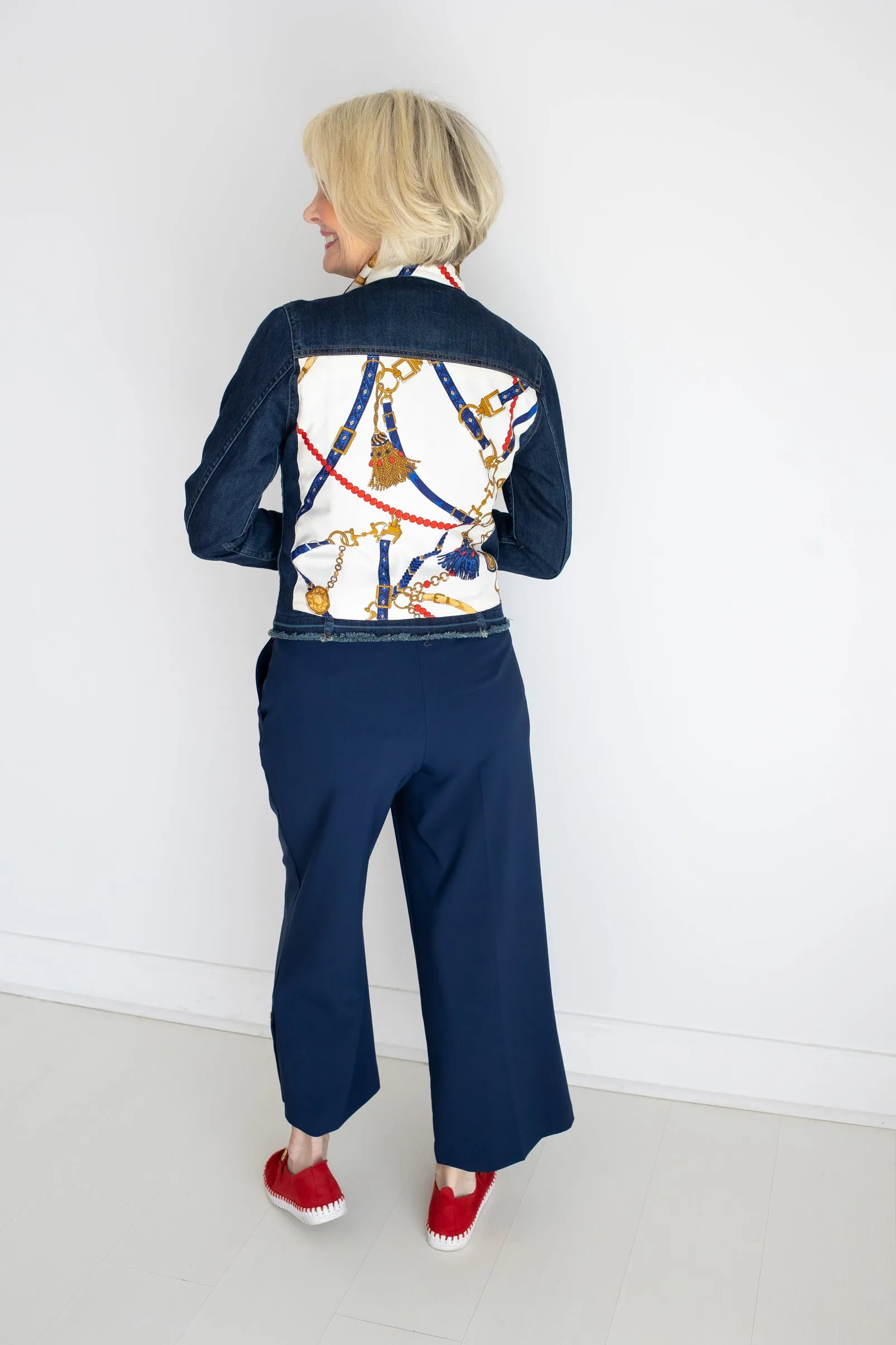 Dark Denim Jacket / Cream Unique